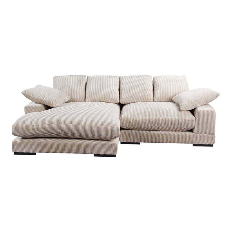 NADAAL STUDIOS Keira Sectional - Elegant Cappuccino Corduroy - Contemporary & Timeless Design - Cappuccino