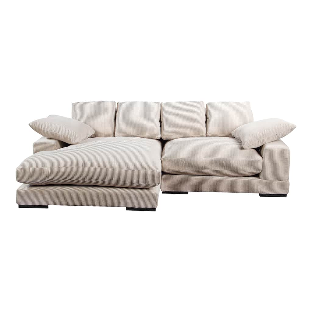 NADAAL STUDIOS Keira Sectional - Elegant Cappuccino Corduroy - Contemporary & Timeless Design