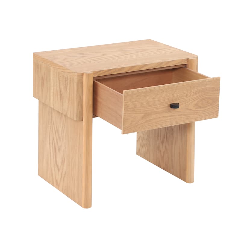 Christopher Knight Home - Modern Minimalist Wood Nightstand with Single Drawer