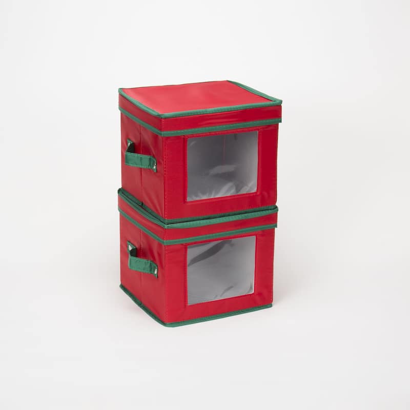 Household Essentials Holiday China Plate Storage Box - 10'' x 10'' x 8''