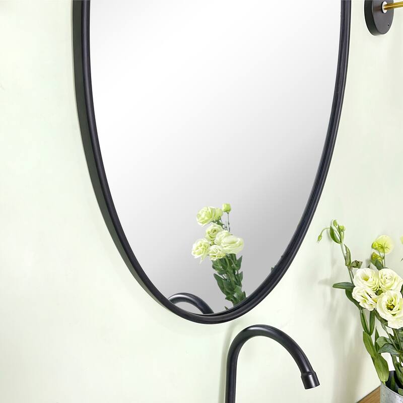 Luecinda Oval Metal Wall Mirror