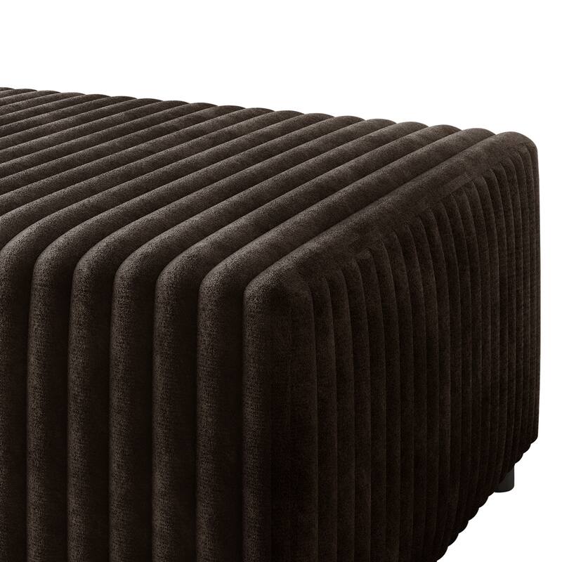 CraftPorch Luxurious Velvet Upholstered Ottoman