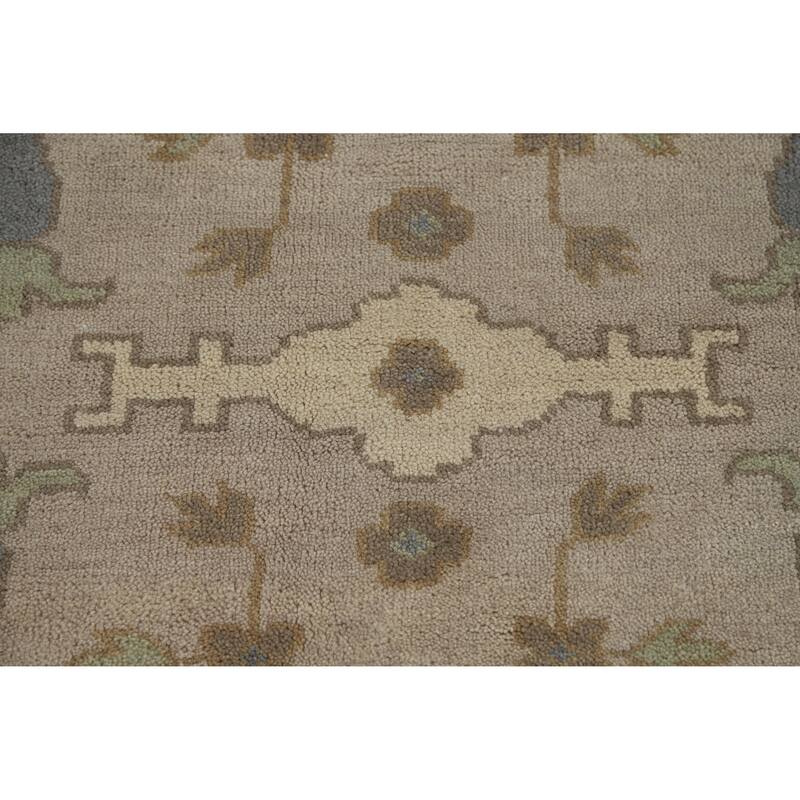 Oushak Indian Rug Hand-Knotted Wool Carpet - 8'1" x 9'10"
