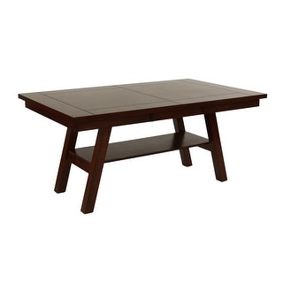 Rectangular Dining Table with Storage Shelf in Walnut - Bed Bath ...