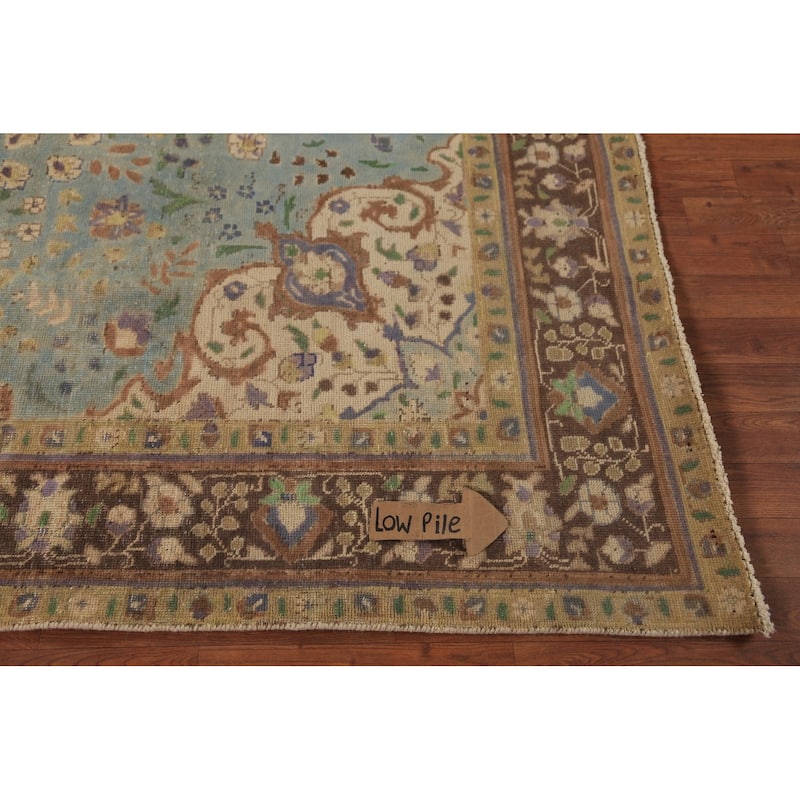 Traditional Tabriz Persian Area Rug Hand-Knotted Floral Wool Carpet - 6'4"x 9'4"