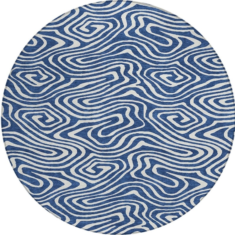 HomeRoots Abstract Transitional Rectangle Outdoor Rug
