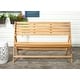 preview thumbnail 1 of 3, SAFAVIEH Outdoor Luca Folding Bench - 48" x 23.6" x 31.5"