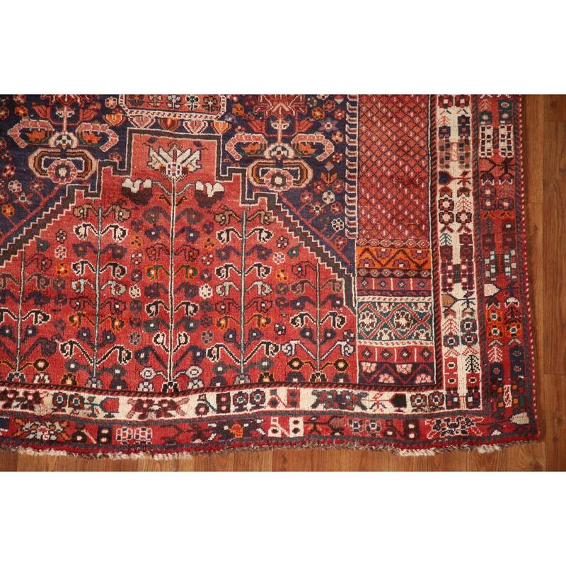 Kashkoli Persian Vintage Area Rug Handmade Wool Carpet - 5'5"x 9'1"