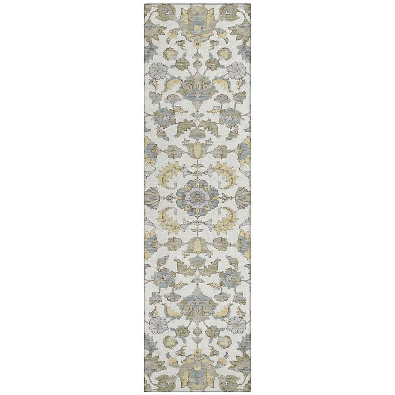 Machine Washable Indoor/ Outdoor Traditional Lanelle Chantille Rug