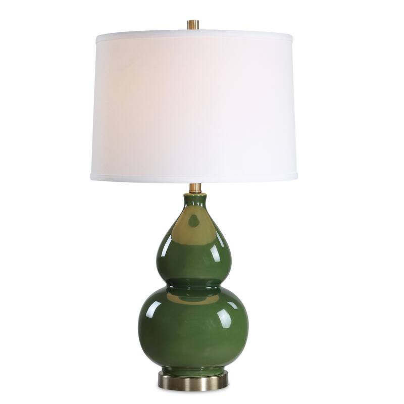 Strick & Bolton Ceramic Glazed Metal Table Lamp