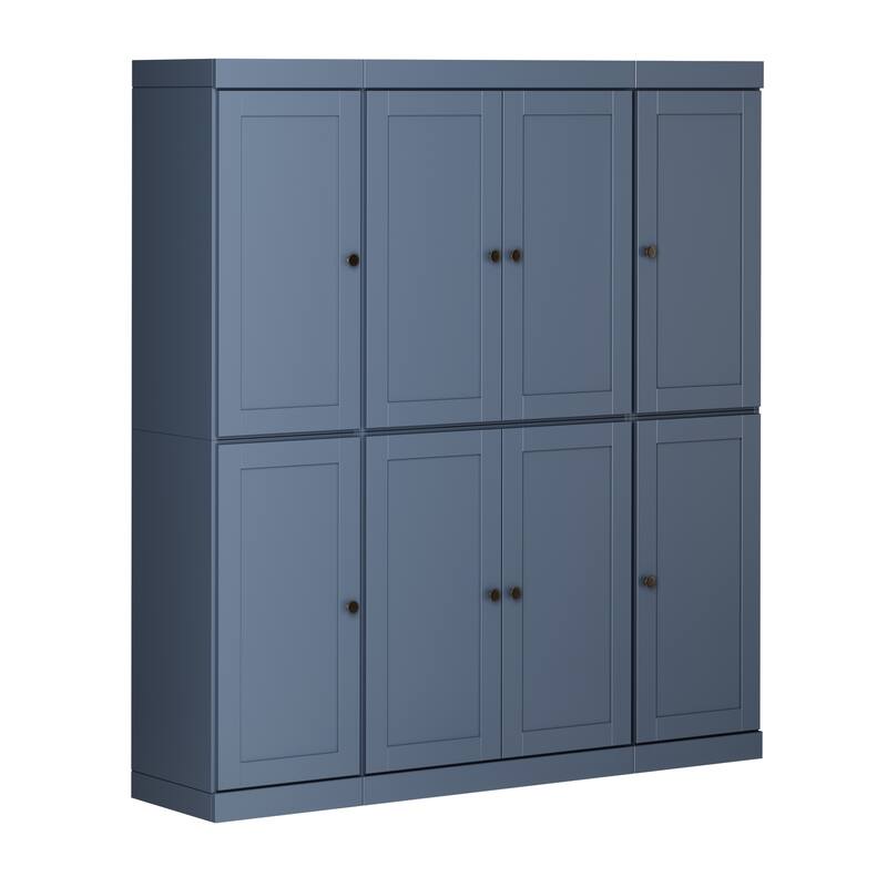 Palace Imports 100% Solid Wood 65" Pantry Cabinet with Shaker Doors and Adjustable Shelves