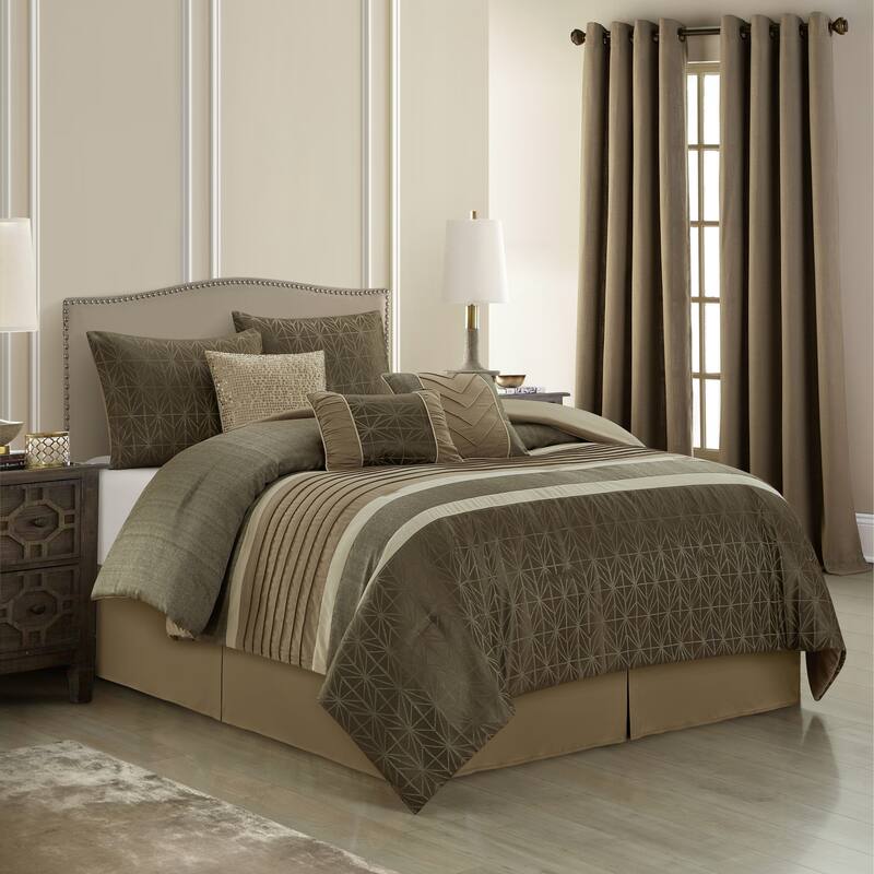 Nanshing Bryan 9 Piece Geometric Comforter Set - California King