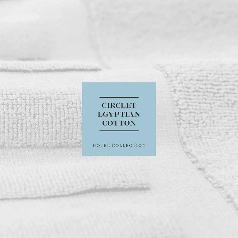 White Classic Luxury Cotton Bath Mat 22x34 Set of 2