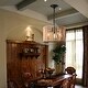 preview thumbnail 2 of 7, Bohemia Antique Wood Beaded Chandelier Adjustable Height - 13.77"