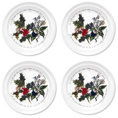 Portmeirion Christmas The Holly and Ivy Set of 4 Plates