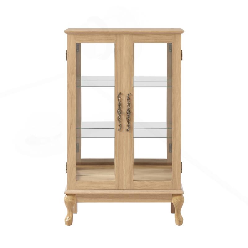Sophisticated Curio Cabinet with Multiple Features for Home and Office