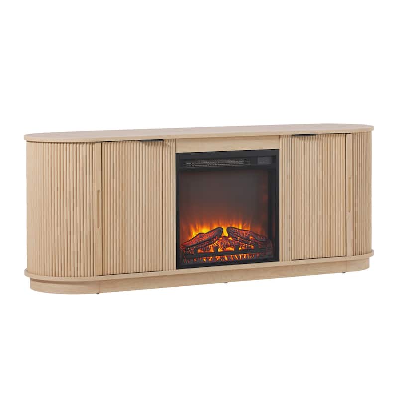 Middlebrook Modern Reeded 60-inch Fireplace TV Stand