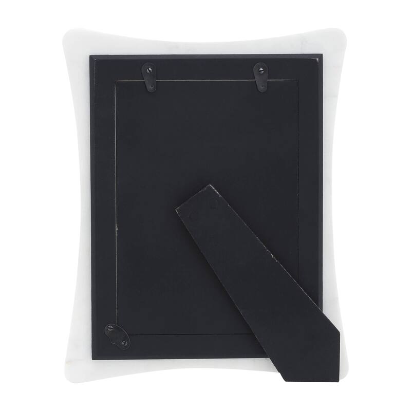 Marble Modern Curved Picture Frame - White, 5x7 in.