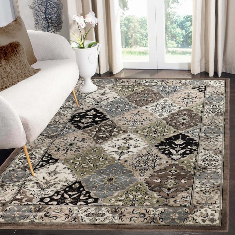 Superior Paloma Modern Damask Floral Indoor Area Rug