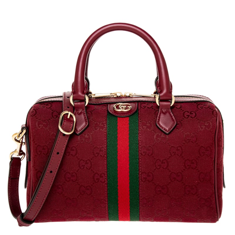 Gucci Ophidia Medium Boston Bag - Red