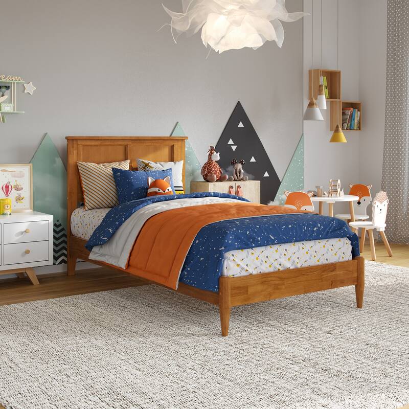 Charlotte Solid Wood Low Profile Platform Bed - Light Toffee - Twin
