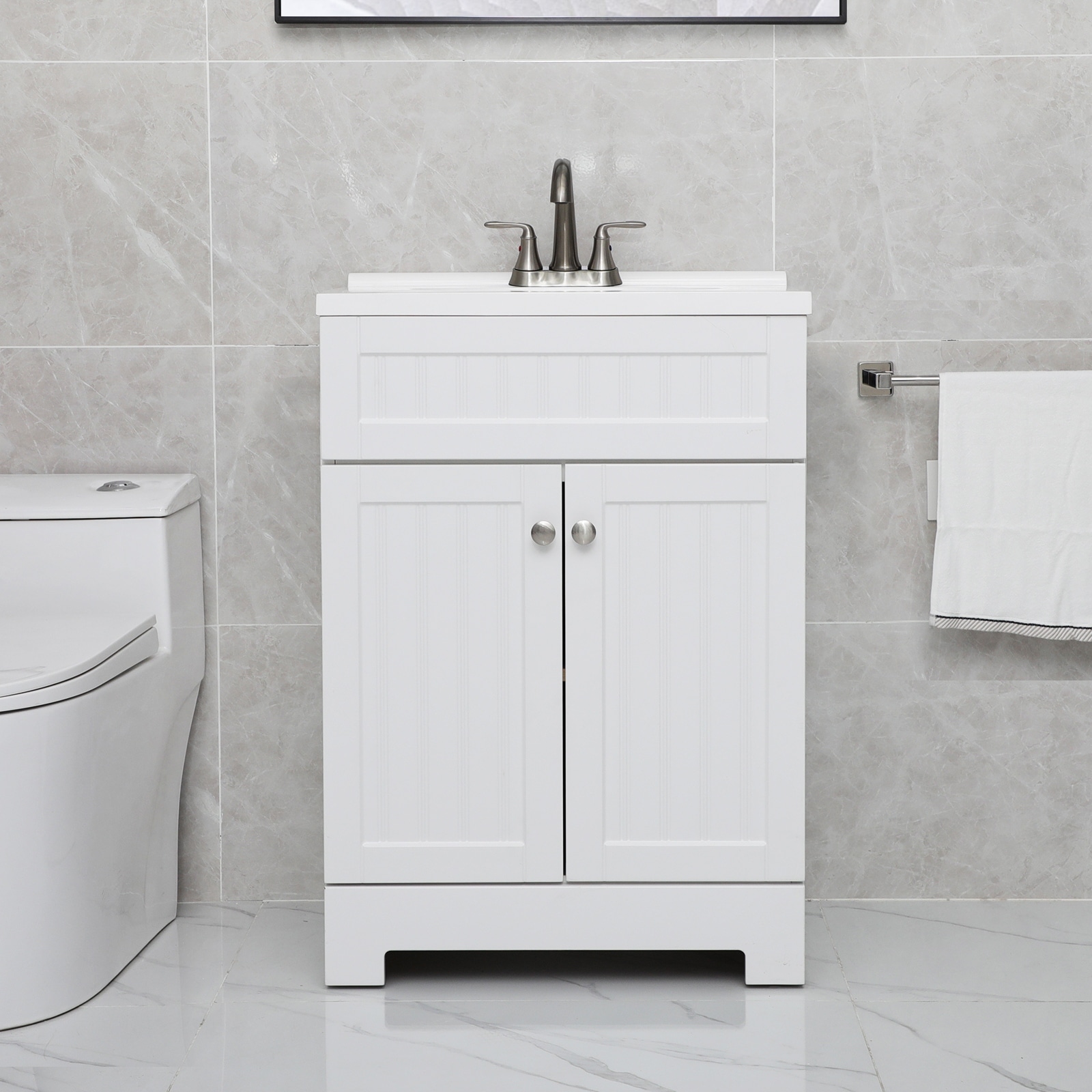  eclife Bathroom Under Sink Vanity Cabinet, Pedestal