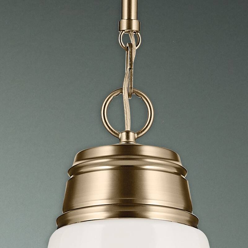 Kichler Lighting Marsailli 19" 1-Light Medium Pendant with Opal Glass in Champagne Bronze - 11.5