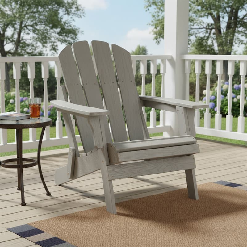 Wood Folding Adirondack Chair Outdoor Chair, Arm Chair Reading Chair Accent Chair Leisure Chair Side Chair