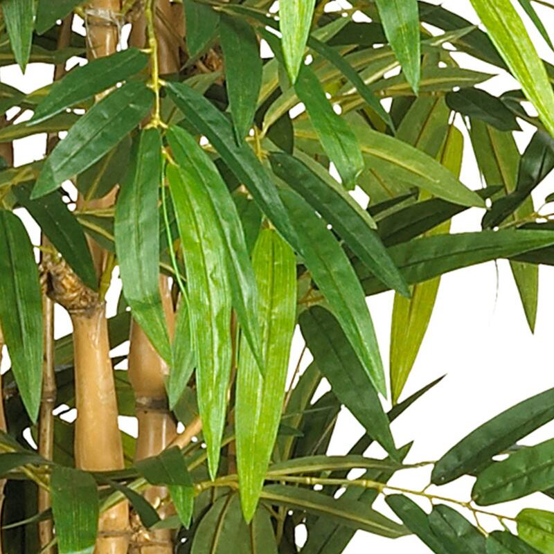 Bamboo Silk Tree 6ft - Indoor Faux Plant, Lush Green Foliage, Home Office Decor, Realistic Artificial Tree - 6ft.