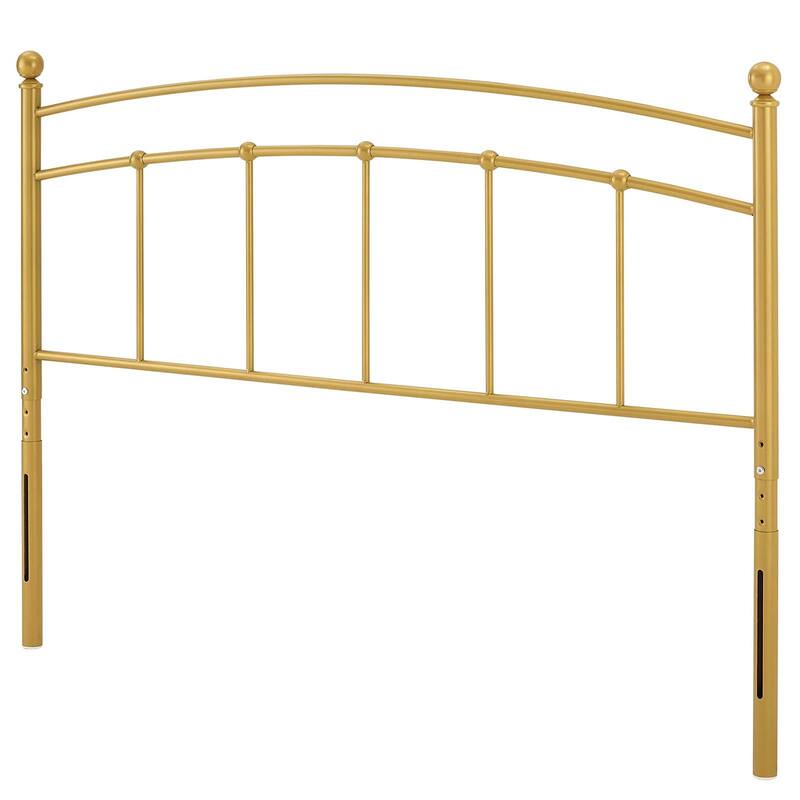 Tyler Arched King Size Gold Metal Headboard