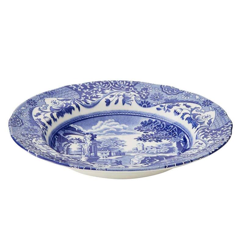 Spode Blue Italian Soup Plate - 9 inch