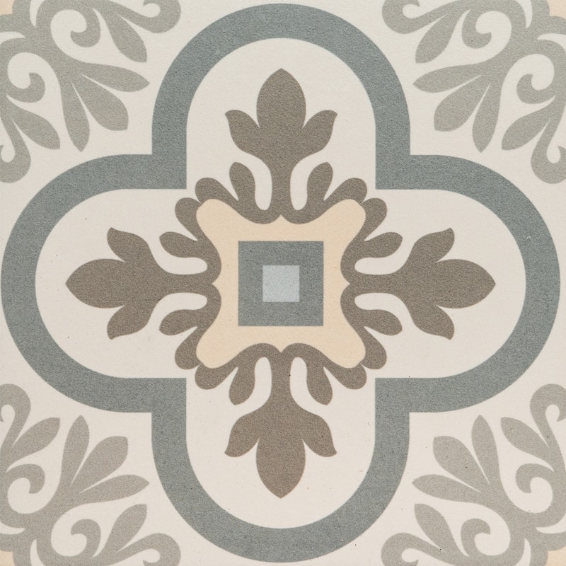 Ellis Taco 6.5x6.5 Matte Porcelain Encaustic Tile - Floor, Wall & Backsplash