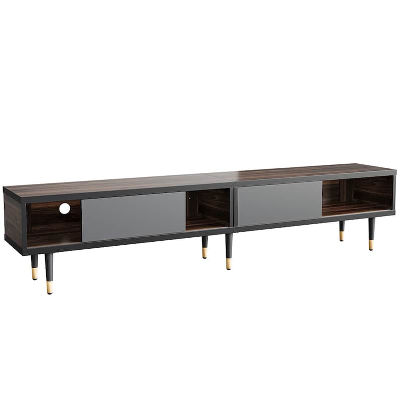 Modern TV Stand up to for 85 inch TVs Entertainment Center with Storage - 80 inch
