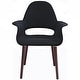preview thumbnail 19 of 27, Retro Upholstered Dining Armchair w/ Walnut Legs