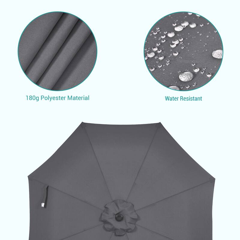 Bonosuki 9ft Patio Umbrella Market Table Umbrella with Tilt and Crank
