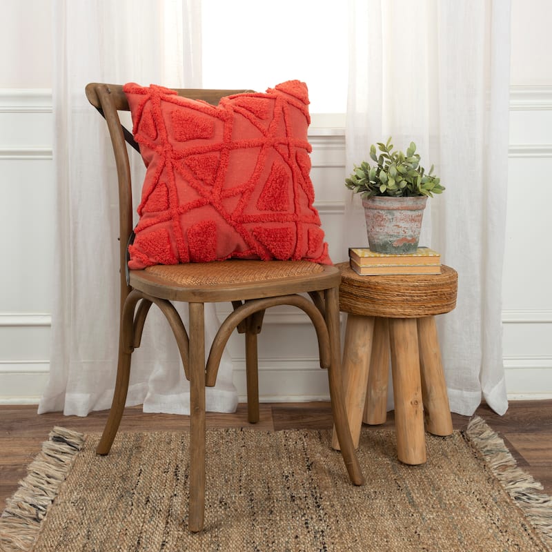 Rizzy Home Tufted Geometric Throw Pillow