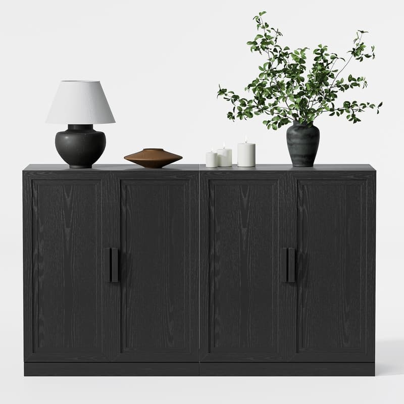 Sideboard Buffet Cabinet Farmhouse Kitchen Pantry Cabinet with Adjustable Shelves for Kitchen Dining Room Living Room