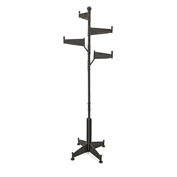 IMAX Home 19238 Oscar 22-3/4" x 74" Iron Coat Rack with Swiveling Arms - Brown