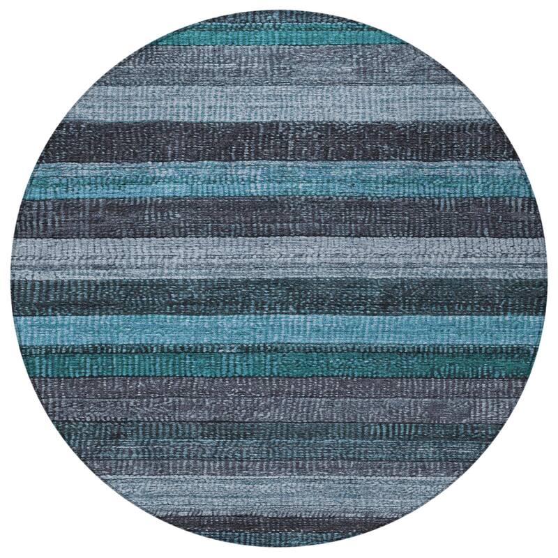 HomeRoots Striped Transitional Rectangle Outdoor Rug