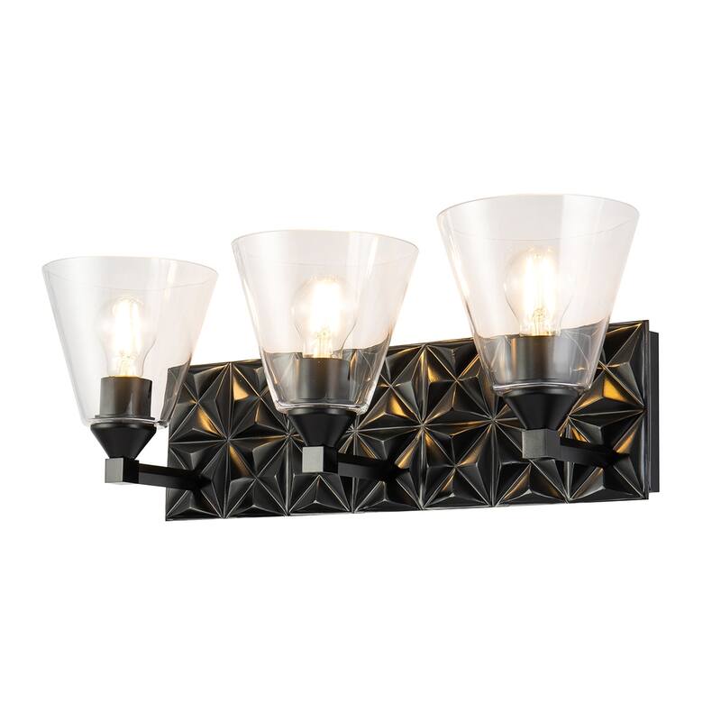 Modern 3 Light Bath Vanity in Black