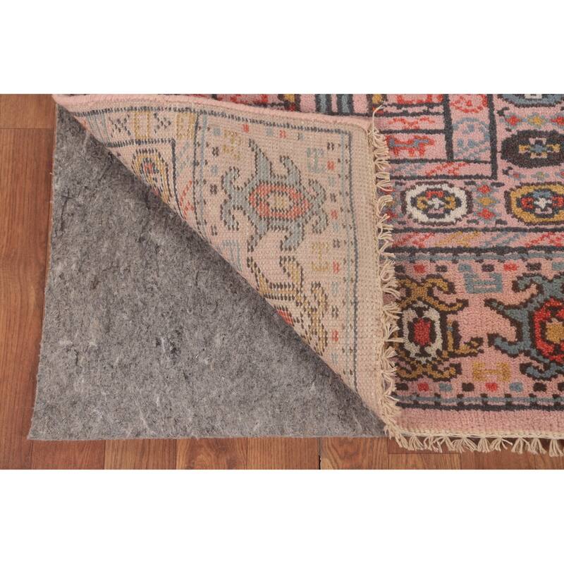 Geometric Khotan Oriental Runner Rug Wool Carpet - 2'6"x 9'9"