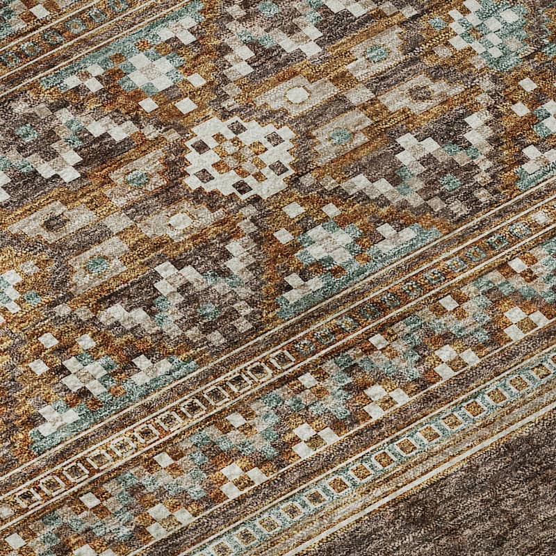 Premium Washable Super Soft Boho Stripe Mayfield Rug