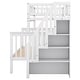 preview thumbnail 15 of 16, Twin over Full Stairway Bunk Bed with Storage, Include Two Sizes Bed, with Shelves on the Side, Assembly Required, Gray