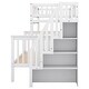 preview thumbnail 7 of 9, Twin over Full Stairway Bunk Kids Bed with Shelves, Convertible, Storage Included, White