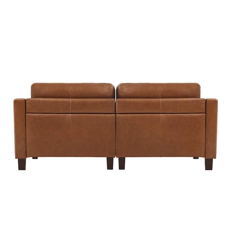 3-Seater Genuine Leather Tufted Sofa for Living Room