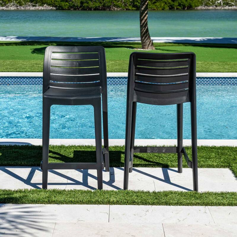 Leva Set of 2 Barstools - Anthracite