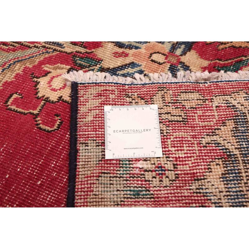 ECARPETGALLERY Hand-knotted Antalya Vintage Burgundy Wool Rug - 8'11 x 12'1