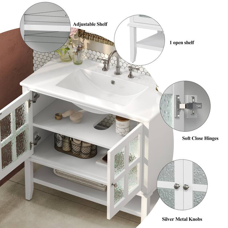 Christopher Knight Home 36" Stylish and Functional Bathroom Vanity with Sink