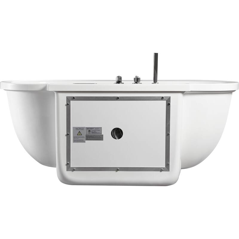 6 ft Acrylic White Whirlpool Bathtub w Fixtures