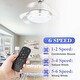 preview thumbnail 11 of 44, 36" Modern Retractable Ceiling Fan with Led Light, 6-Speed Reversible Ceiling Fan with Remote - 36